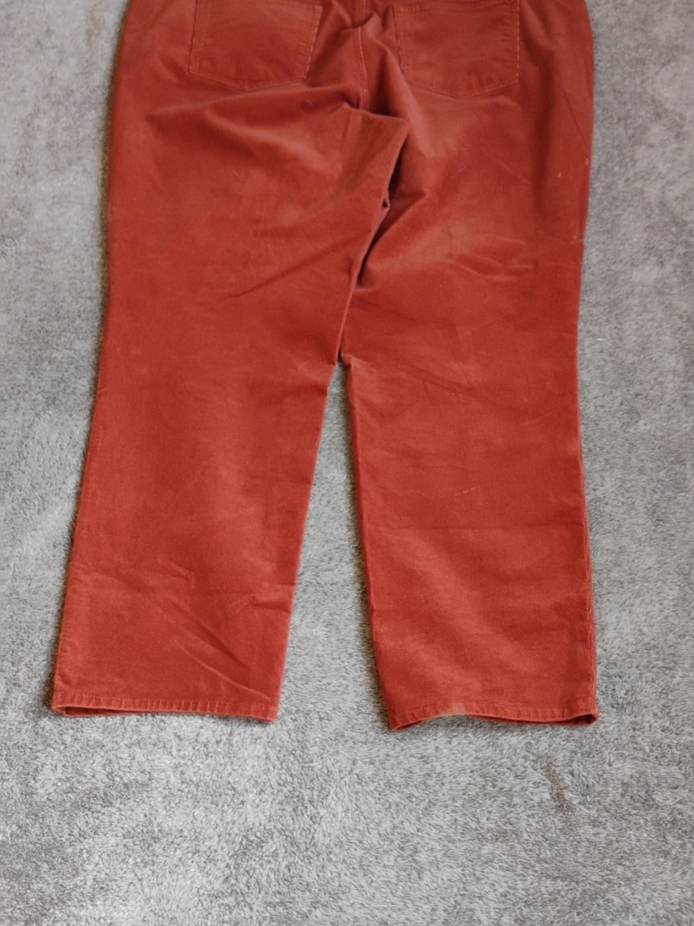 Talbots Burnt Orange Rust Corduroy Straight Leg Pants - Picture 6 of 6